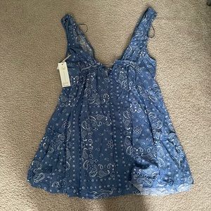 Ocean Drive Blue Paisley Babydoll Dress